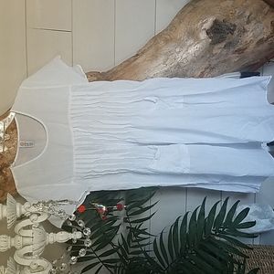 Long Time Sun White Cotton Aura Dress Kundalini Yoga